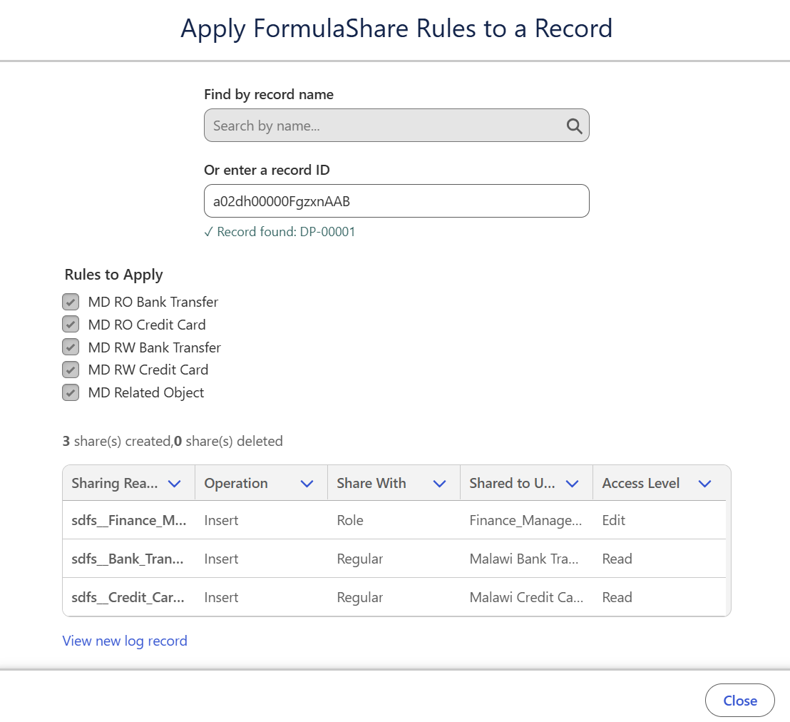 Apply Rules results